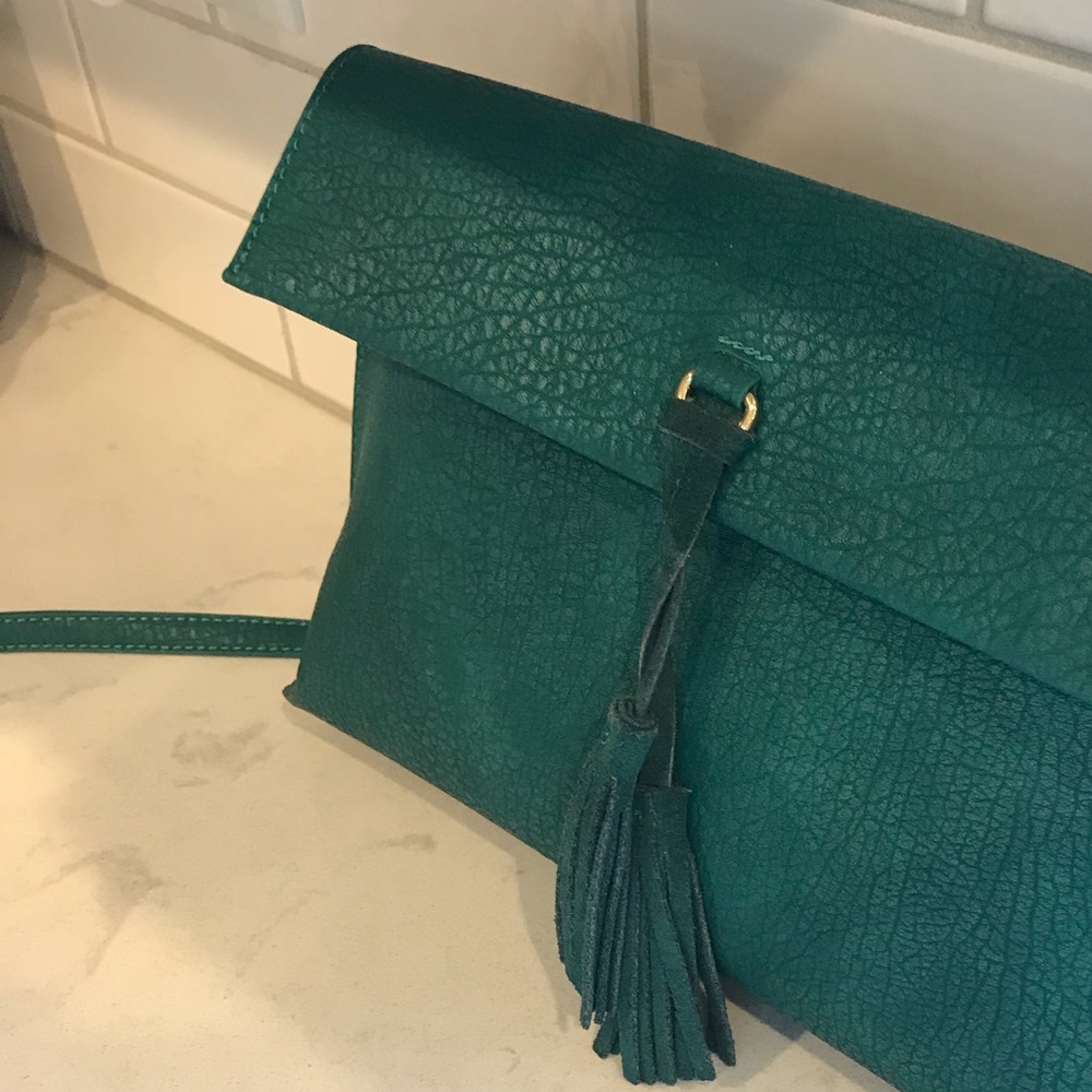 Leather teal bag